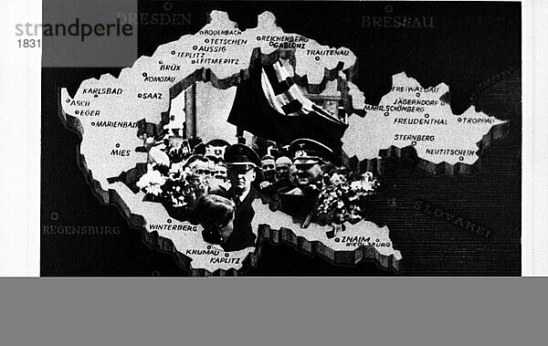 Jaehrlich begeht die Sudetendeutsche Landsmannschaft  hier am 27. 5. 1969 in Nuernberg  traditionell der Sudetendeutschen Tag  Deutschland  Europa