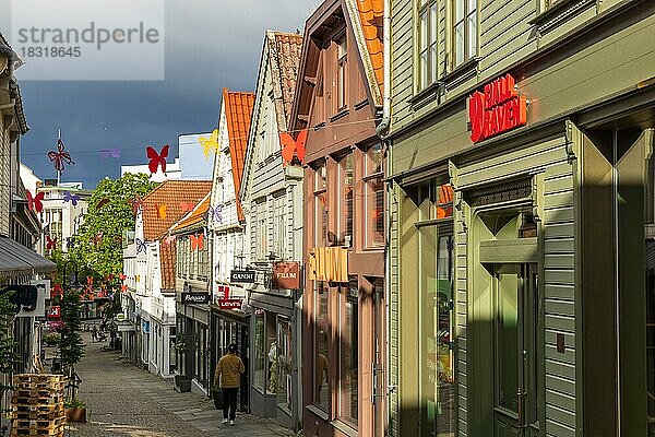 Altstadt von Stavanger  Norwegen  Europa