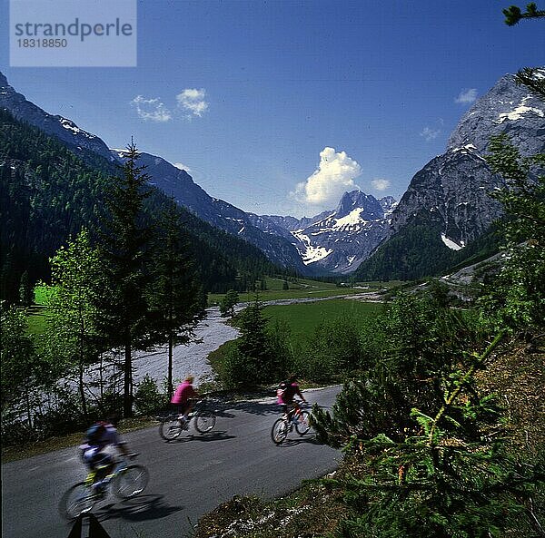 AUT  Österreich  Karwendel: Der Achensee  die Leutasch und insbesondere der Grosse Ahornboden sind sehenswerte Naturschutzgebiete im Karwendel  hier am 17.5.1992  dort lohnt sich ein Besuch immer. Großer Ahornboden  Europa