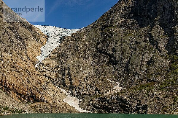 Gletscher des Briksdalsbreen  Norwegen  Europa