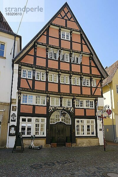 Haus Walhalla  Historisches Fachwerkhaus  Altstadt  Osnabrück  Niedersachsen  Deutschland  Europa
