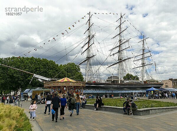 Cutty Sark historisches Segelschiff  Greenwich  London SE10  England  UK