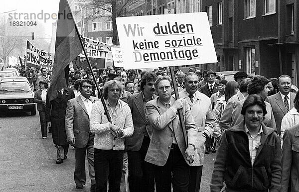 DGB-Mai-Demonstration am 01.05.1980 in Dortmund  Deutschland  Europa