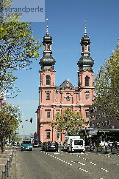 Barocke St. Peter Kirche  Altstadt  Mainz  Rheinhessen  Rheinland-Pfalz  Deutschland  Europa