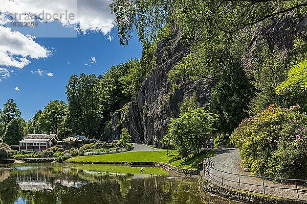 Park im Ravnedalen  Kristiansand  Norwegen  Europa
