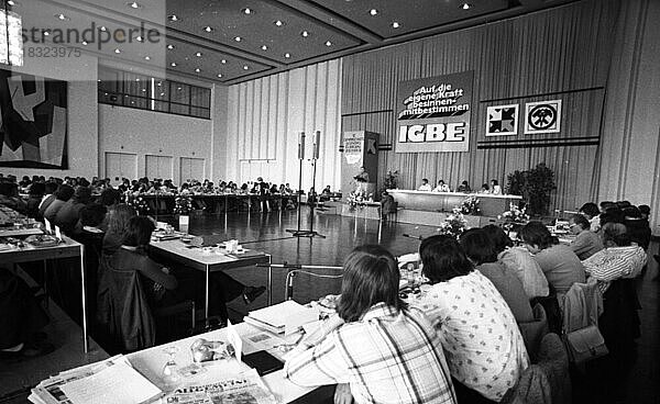 Die Jugendkonferenz der Industriegewerkschaft Bergbau Energie (IGBE) am 07.06.1974 in Recklinghausen  Deutschland  Europa
