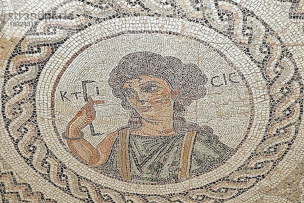 Bodenmosaik der Ktisis  Eustolios-Villa  Ausgrabungsstätte  Kourion  Zypern  Europa