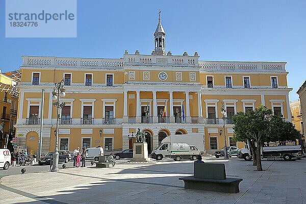Rathaus  Palacio Municipal  am Plaza de Espana in Badajoz  Extremadura  Spanien  Europa