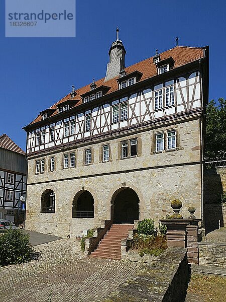Historisches Rathaus  Altstadt  Warburg  Nordrhein-Westfalen  Deutschland  Europa
