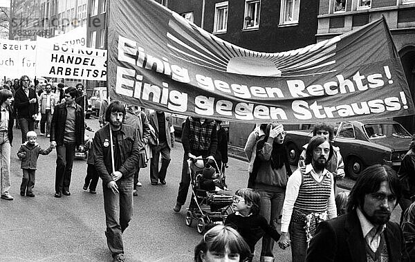 DGB-Mai-Demonstration am 01.05.1980 in Dortmund  Deutschland  Europa