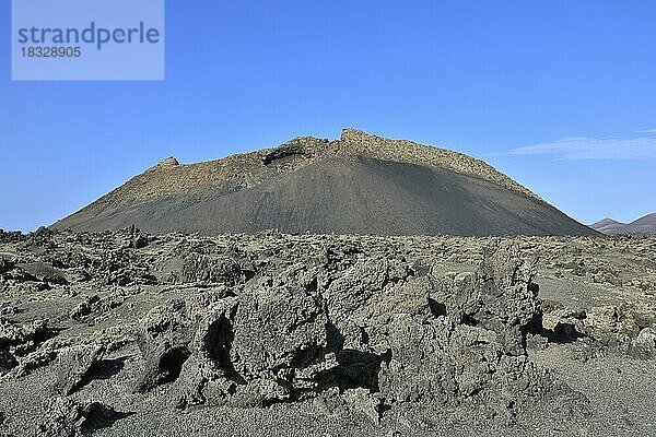 Vulkan Caldera de Los Cuervos  Tias  Lanzarote  Kanaren  Spanien  Europa