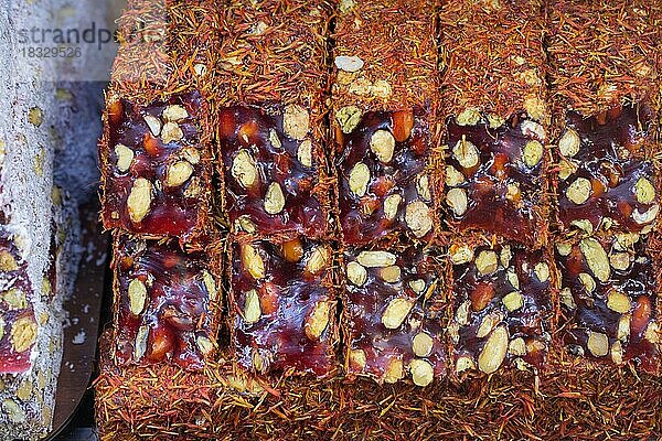 Eine Ladung traditioneller türkischer Lokum-Bonbons