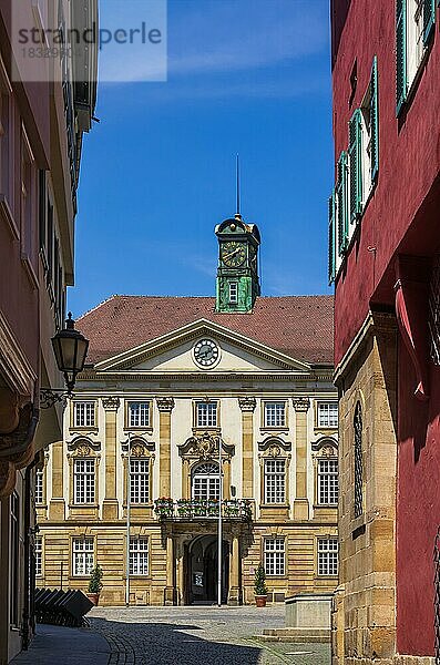 Neues Rathaus aus dem 18. Jahrhundert am Rathausplatz Esslingen am Neckar  Baden-Württemberg  Deutschland  28. Mai 2017  Europa