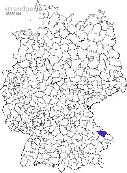 Landkreis Regen  in Bayern  Lage des Landkreis innerhalb von Deutschland