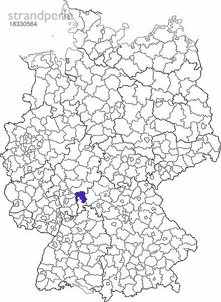 Landkreis Aschaffenburg  in Bayern  Lage des Landkreis innerhalb von Deutschland