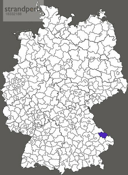 Landkreis Regen  in Bayern  Lage des Landkreis innerhalb von Deutschland