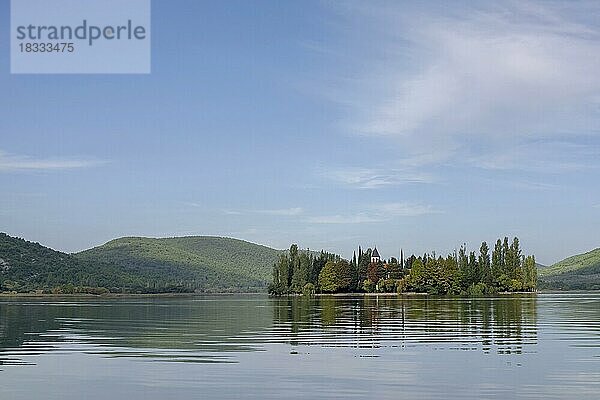 Klosterinsel Visovac  Krk Nationalpark  Kroatien  Europa