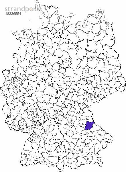 Landkreis Schwandorf  in Bayern  Lage des Landkreis innerhalb von Deutschland