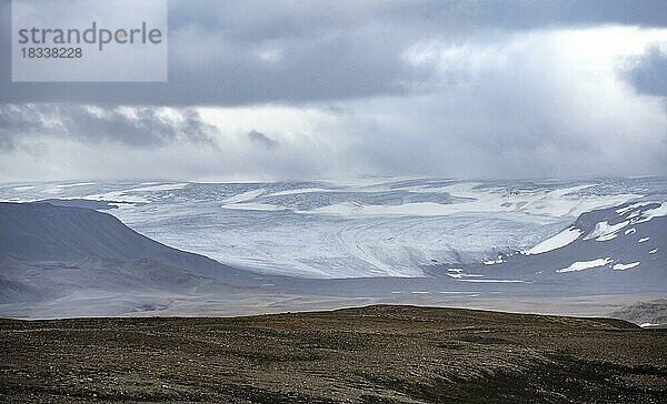 Gletscherzunge des Hofsjökull  Kerlingarfjöll  isländisches Hochland  Island  Europa