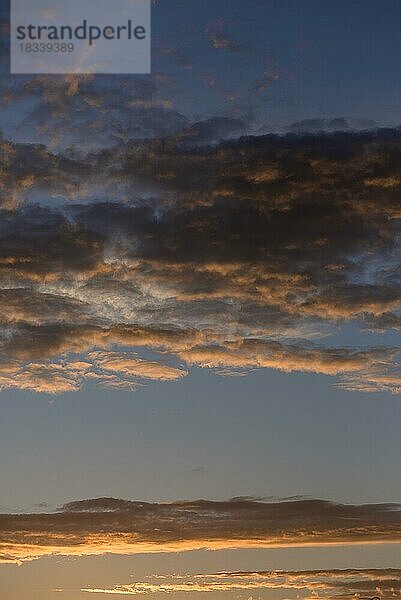 Wolken am Abendhimmel  Bayern  Deutschland  Europa