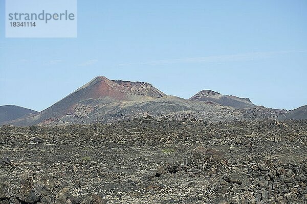 Vulkan Montaña del Señalo  Nationalpark Timanfaya  Lanzarote  Kanaren  Spanien  Europa