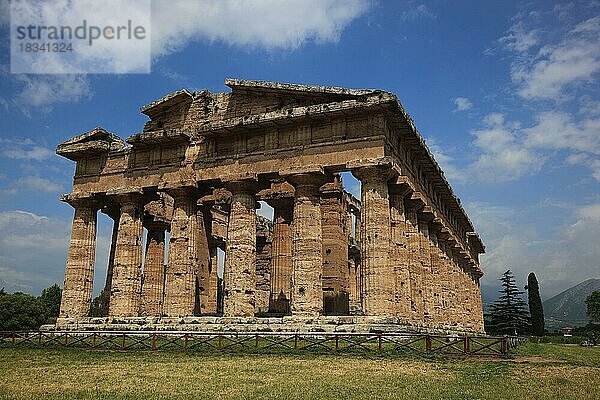 Poseidontempel  2. Heratempel  in Paestum  Kampanien  Italien  Europa