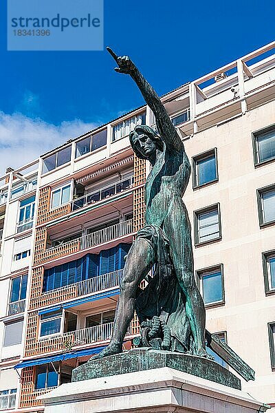 Statue du Genie de la Navigation  Toulon  Frankreich  Europa