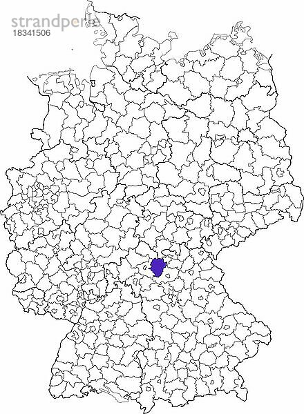 Landkreis Haßberge  Hassberge  in Bayern  Lage des Landkreis innerhalb von Deutschland