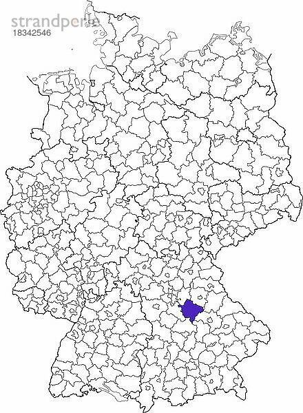 Landkreis Neumarkt in der Oberpfalz  in Bayern  Lage des Landkreis innerhalb von Deutschland