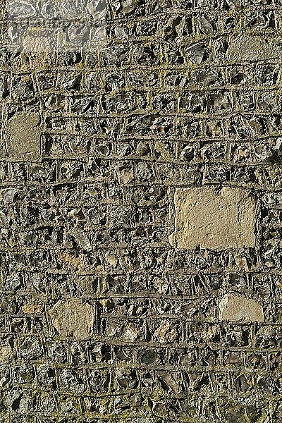 Detail der Mauer  Wolvesey Castle  Winchester  Hampshire  England  Großbritannien  Europa