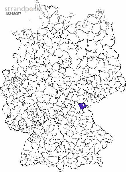 Landkreis Hof  in Bayern  Lage des Landkreis innerhalb von Deutschland