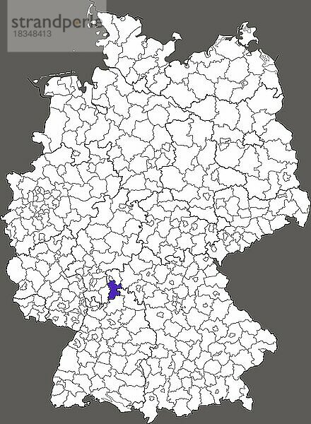 Landkreis Miltenberg  in Bayern  Lage des Landkreis innerhalb von Deutschland