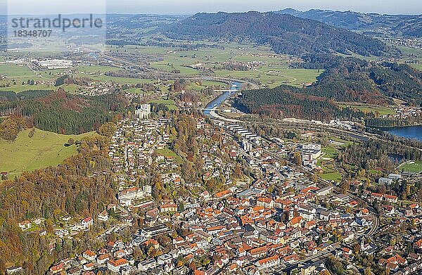 Ausblick von der Kanzel am Immenstädter Horn auf Immenstadt  Illertal  Allgäu  Bayern  Deutschland  Europa