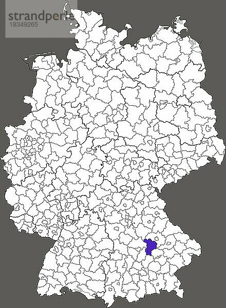 Landkreis Kelheim  in Bayern  Lage des Landkreis innerhalb von Deutschland