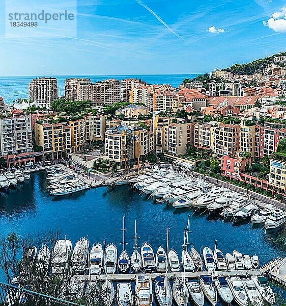 Yachthafen Port de Fontvieille  Fürstentum Monaco  Côte d'Azur