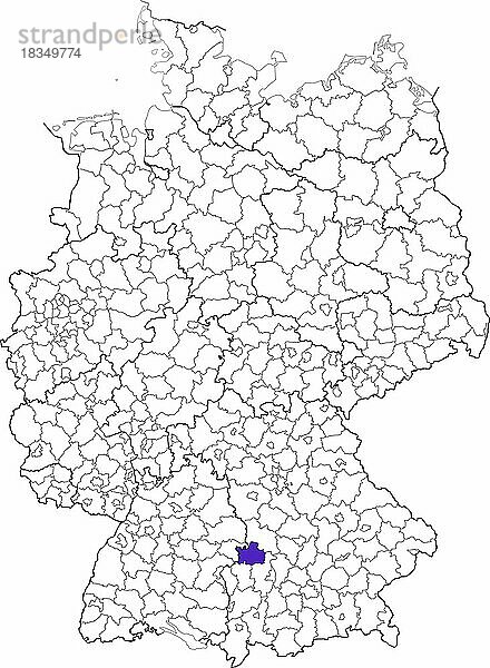 Landkreis Landkreis Dillingen an der Donau  Dillingen a.d. Donau  in Bayern  Lage des Landkreis innerhalb von Deutschland