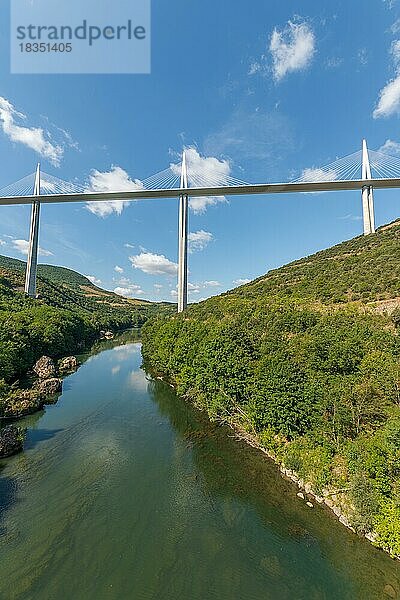 Millau Viaduct bridge  the highest bridge in the World. Aveyron Departement. Frankreich