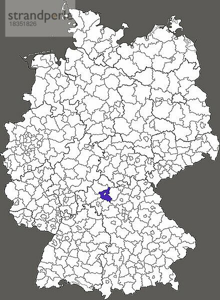 Landkreis Schweinfurt  in Bayern  Lage des Landkreis innerhalb von Deutschland