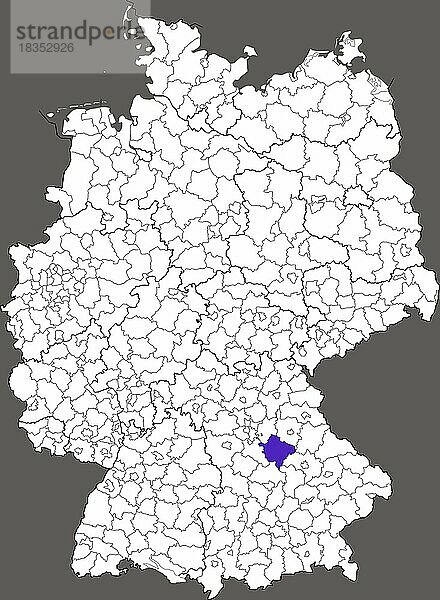 Landkreis Neumarkt in der Oberpfalz  in Bayern  Lage des Landkreis innerhalb von Deutschland