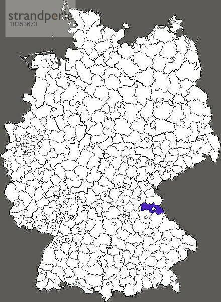 Landkreis Neustadt an der Waldnaab  in Bayern  Lage des Landkreis innerhalb von Deutschland