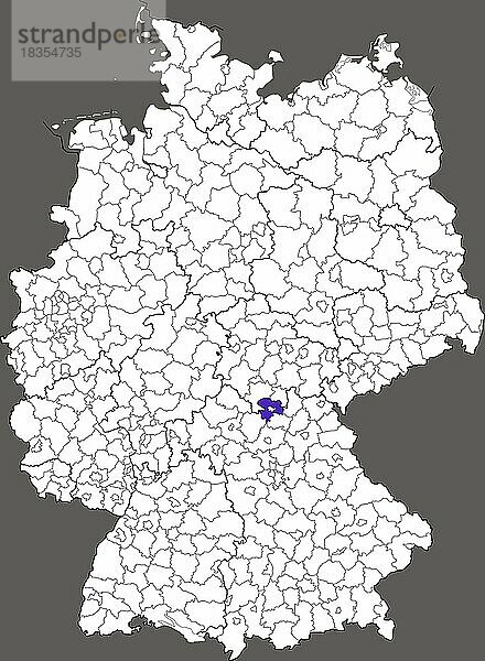 Landkreis Coburg  in Bayern  Lage des Landkreis innerhalb von Deutschland