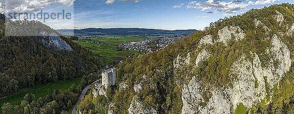 Burgruine Neu Thierstein  Luftaufnahme  Büsserach  Solothurn  Schweiz  Europa