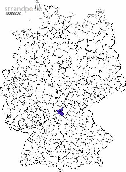 Landkreis Schweinfurt  in Bayern  Lage des Landkreis innerhalb von Deutschland