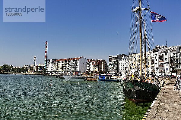 Hafenstadt Swinemünde  ?winouj?cie an der Ostsee  Westpommern  Polen  Europa