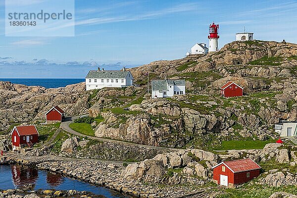 Morgenlicht auf dem Lindesnes Lighthouse  Norwegen  Europa