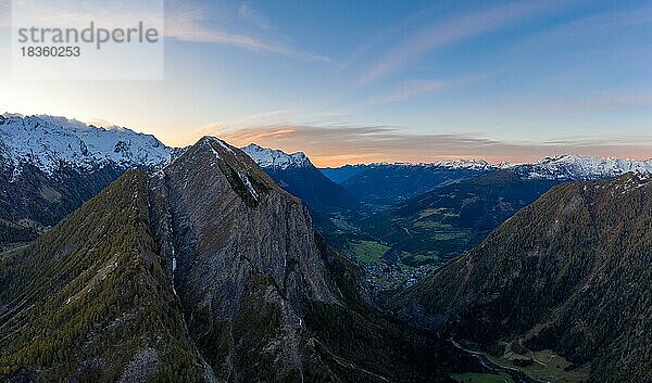 Luftaufnahme des Berges Sosto mit Blick ins Valle di Blenio  Kanton Tessin  Schweiz  Europa