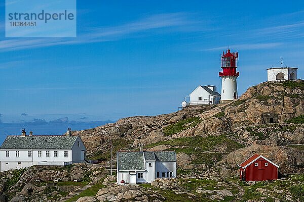 Morgenlicht auf dem Lindesnes Lighthouse  Norwegen  Europa