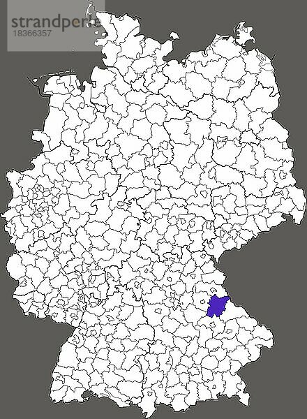 Landkreis Schwandorf  in Bayern  Lage des Landkreis innerhalb von Deutschland