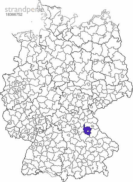 Landkreis Amberg-Sulzbach  in Bayern  Lage des Landkreis innerhalb von Deutschland  alle bayerischen Lankreise finden Sie unter Stichwort MapBayTH