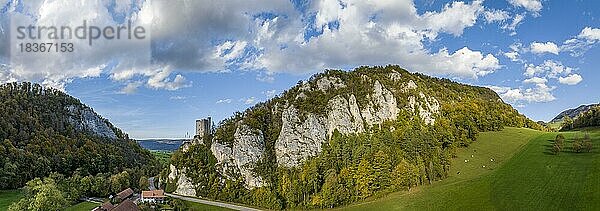 Burgruine Neu Thierstein  Luftaufnahme  Büsserach  Solothurn  Schweiz  Europa